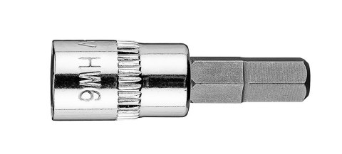 Końcówka sześciokątna H6 na nasadce 1/4", krótka, 37 mm