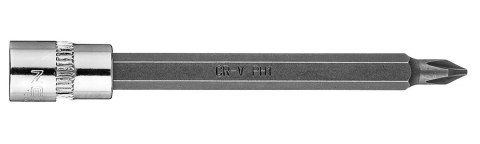 Końcówka wkrętakowa PH1 na nasadce 1/4", długa, 87 mm