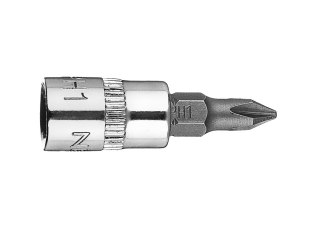 Końcówka wkrętakowa PH1 na nasadce 1/4", krótka, 37 mm