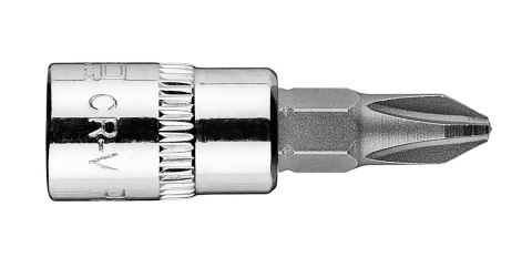 Końcówka wkrętakowa PH2 na nasadce 1/4", krótka, 37 mm Końcówka wkrętakowa PH2 na nasadce 1/4", krótka, 37 mm