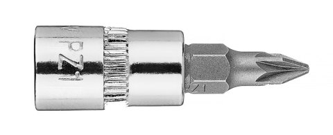 Końcówka wkrętakowa PZ1 na nasadce 1/4", krótka, 37 mm Końcówka wkrętakowa PZ1 na nasadce 1/4", krótka, 37 mm