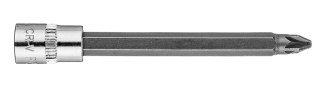 Końcówka wkrętakowa PZ2 na nasadce 1/4", długa, 87 mm
