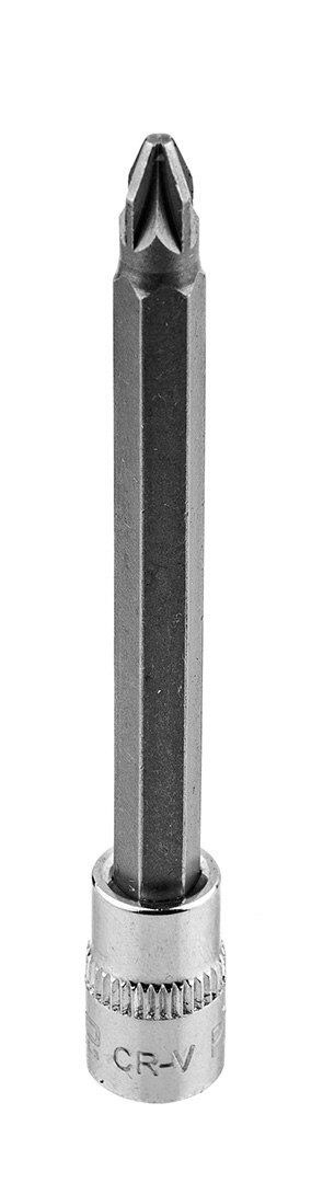 Końcówka wkrętakowa PZ2 na nasadce 1/4", długa, 87 mm