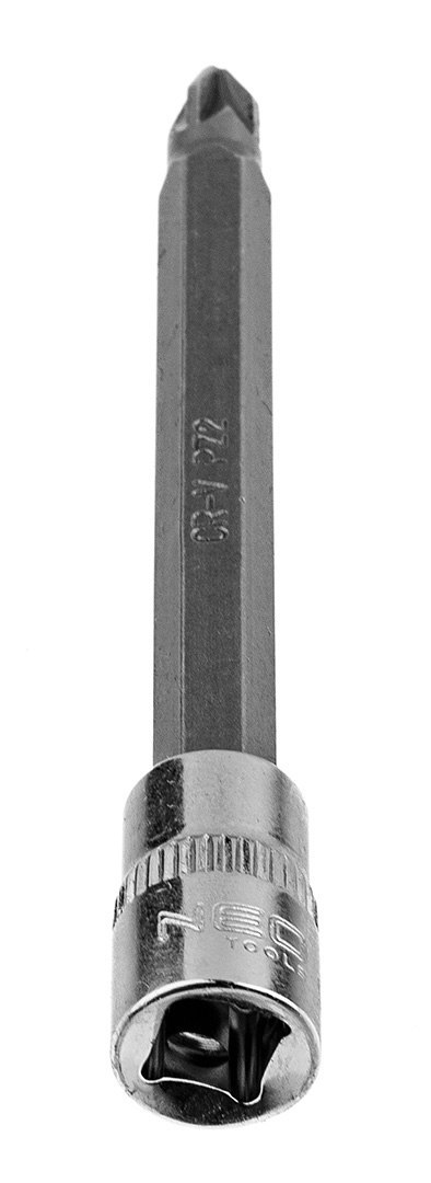 Końcówka wkrętakowa PZ2 na nasadce 1/4", długa, 87 mm