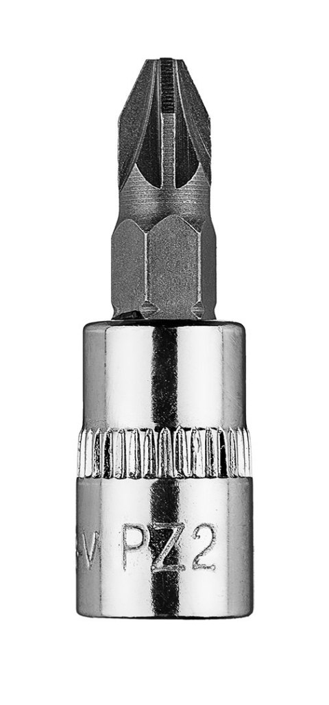 Końcówka wkrętakowa PZ2 na nasadce 1/4", krótka, 37 mm Końcówka wkrętakowa PZ2 na nasadce 1/4", krótka, 37 mm