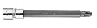 Końcówka wkrętakowa PZ3 na nasadce 1/4", długa, 87 mm