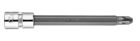 Końcówka wkrętakowa PZ3 na nasadce 1/4", długa, 87 mm