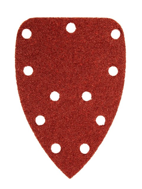 Papier ścierny na rzep delta 140 x 140 x 80 mm, K40, 5 szt., z otworami