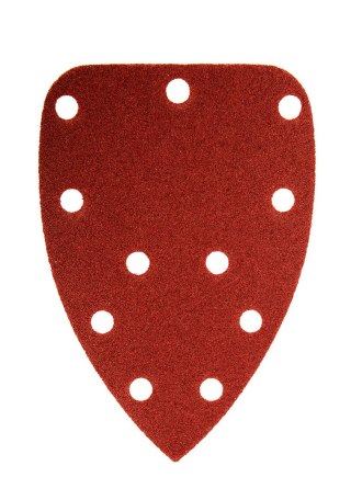 Papier ścierny na rzep delta 140 x 140 x 80 mm, K80, 5 szt., z otworami