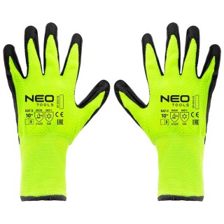 Rękawice robocze ocieplane, nylon powlekany lateksem, 4142X, rozmiar 10