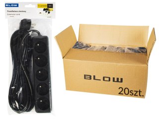 98-545# Przedłużacz sieciowy pr-570p 5-gniazd z uziemieniem 5m czarny 3x1,5mm opakowanie