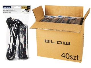 98-563# Przedłużacz sieciowy pr-470p 4-gniazda z uziemieniem 1,5m czarny 3x1,5mm opakowanie