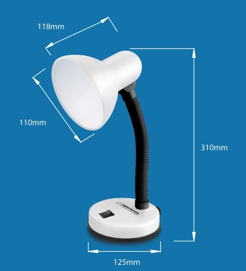 ELD109G Esperanza lampka biurkowa e27 vega zielona ELD109G Esperanza lampka biurkowa e27 vega zielona