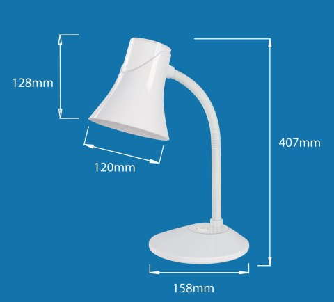 ELD111W Esperanza lampka biurkowa e27 polaris biała ELD111W Esperanza lampka biurkowa e27 polaris biała