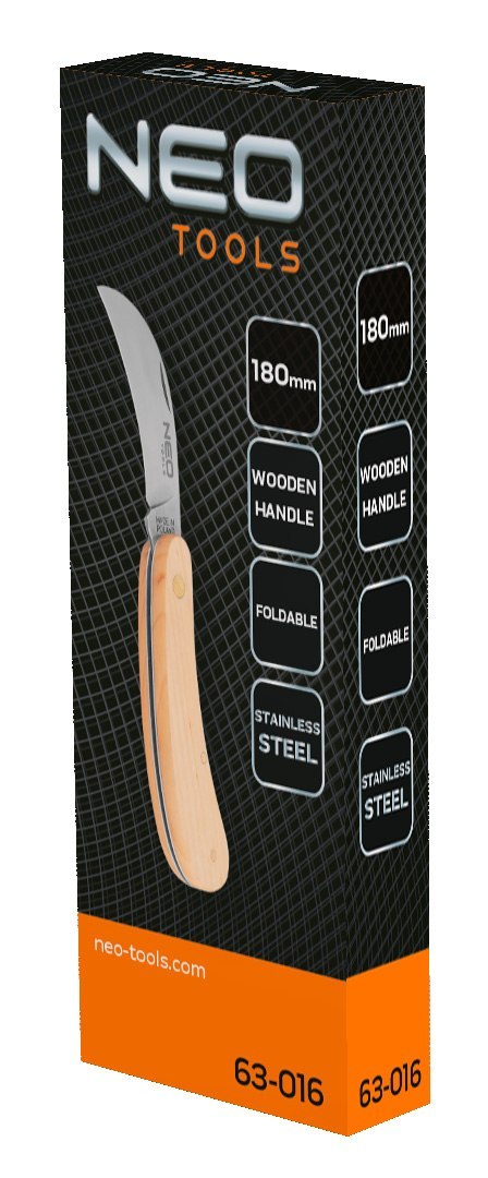 Nóż monterski sierpak, drewniane okładki Nóż monterski sierpak, drewniane okładki