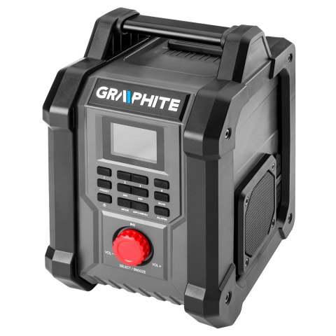 Radio budowlane akumulatorowo-sieciowe Graphite Energy+ 18V, bez akumulatora Radio budowlane akumulatorowo-sieciowe Graphite Energy+ 18V, bez akumulatora
