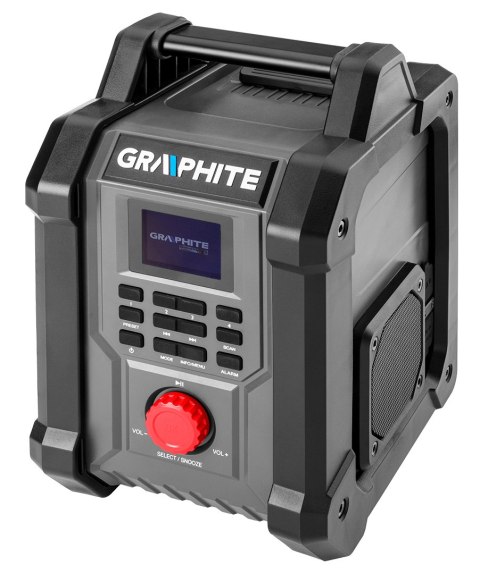Radio budowlane akumulatorowo-sieciowe Graphite Energy+ 18V, bez akumulatora Radio budowlane akumulatorowo-sieciowe Graphite Energy+ 18V, bez akumulatora