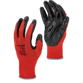 Rękawice nitr. czerw.-czarne l221910p, 12par, "10", ce,lahti