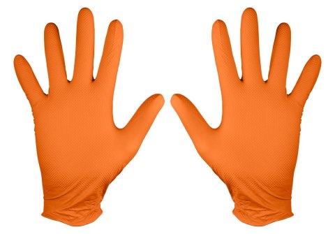 Rękawiczki nitrylowe, pomarańczowe, 50 sztuk, rozmiar XL Rękawiczki nitrylowe, pomarańczowe, 50 sztuk, rozmiar XL