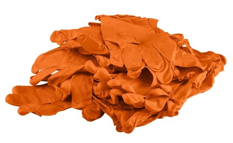Rękawiczki nitrylowe, pomarańczowe, 50 sztuk, rozmiar XL Rękawiczki nitrylowe, pomarańczowe, 50 sztuk, rozmiar XL