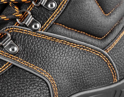 Trzewiki skórzane S3 SRC, stalowy podnosek, stalowa wkładka antyprzebiciowa, rozmiar 44