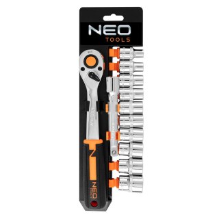 Zestaw kluczy nasadowych 1/2", 12 szt., CrV