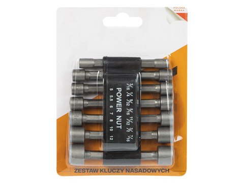 67-040# Zestaw kluczy nasadowych do wkrętarki 14 elementów