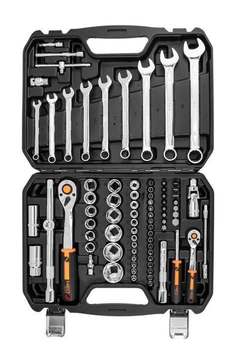 Zestaw kluczy nasadowych 1/2", 1/4", 82 szt., CrV, ECO Zestaw kluczy nasadowych 1/2", 1/4", 82 szt., CrV, ECO