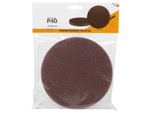 67-049# Papier ścierny na dysk 125mm 10szt 40gr.`