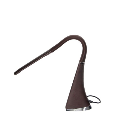 DOLOMIT LED 5W, lampka biurkowa z budzikiem, 300lm, 4000K, brązowa DOLOMIT LED 5W, lampka biurkowa z budzikiem, 300lm, 4000K, brązowa