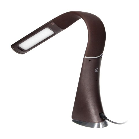 DOLOMIT LED 5W, lampka biurkowa z budzikiem, 300lm, 4000K, brązowa DOLOMIT LED 5W, lampka biurkowa z budzikiem, 300lm, 4000K, brązowa