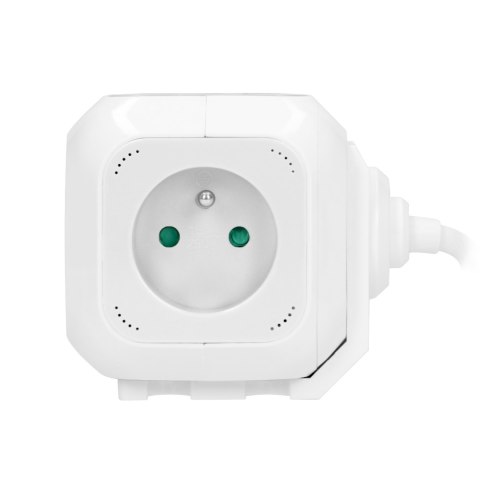 Przedłużacz 4 krotny 2P+Z, ładowarka 2xUSB, 1,4m H05VV-F 3x1mm2, biały