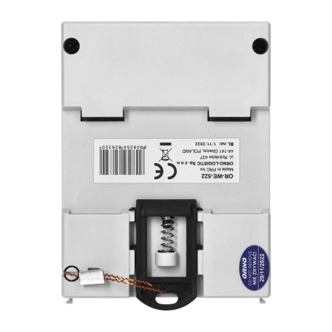 1-fazowy wskaźnik zużycia energii elektrycznej, 80A, 3 moduły, DIN TH-35mm 1-fazowy wskaźnik zużycia energii elektrycznej, 80A, 3 moduły, DIN TH-35mm
