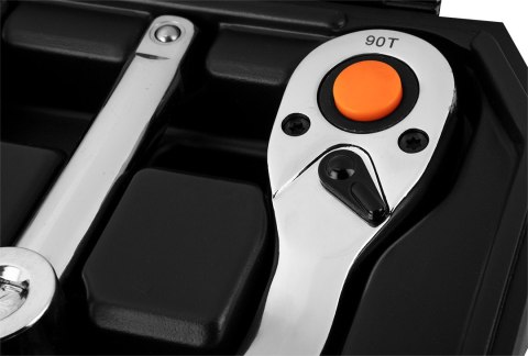 Zestaw kluczy nasadowych 1/2", 58 szt., CrV