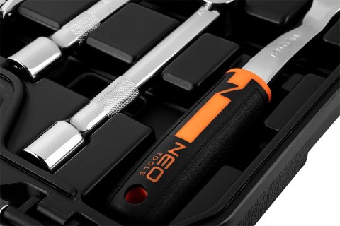 Zestaw kluczy nasadowych 1/2", 58 szt., CrV