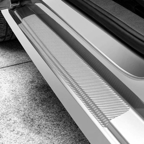 AG759A Naklejki ochronne progi drzwi 4szt srebrne AG759A Naklejki ochronne progi drzwi 4szt srebrne