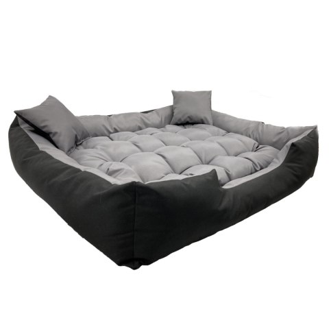 Legowisko dla psa ECCO 100x80 / 115x95 cm szaro-czarne