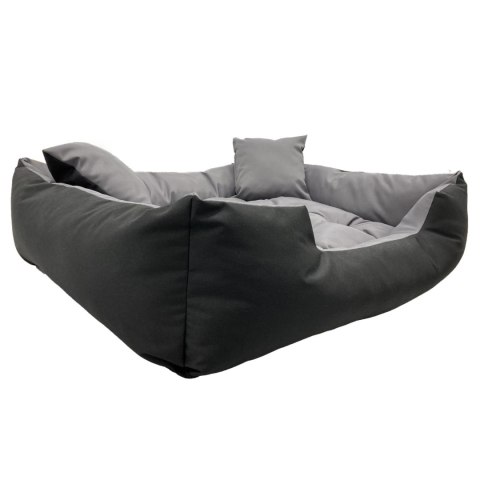 Legowisko dla psa ECCO 100x80 / 115x95 cm szaro-czarne