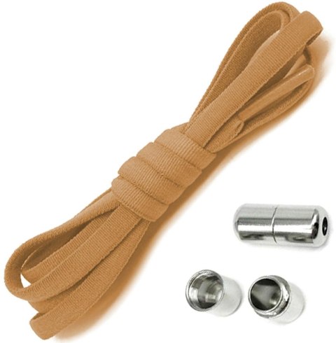 AG841C Sznurowadła bez wiązania brązowe