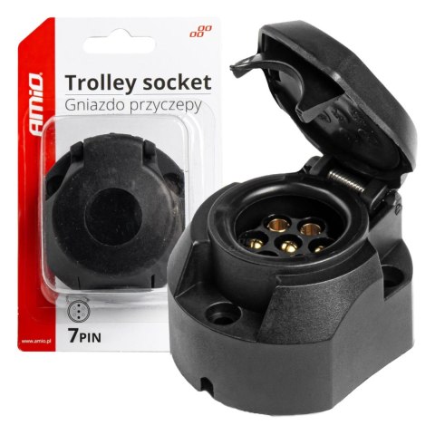 Gniazdo haka przyczepy plastikowe 7 pin amio-03214 Gniazdo haka przyczepy plastikowe 7 pin amio-03214