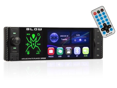 78-337# Radio blow spider 4" rds rgb mp5/usb/micro sd/bluetooth`