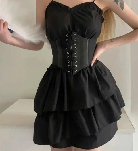 BQ65 Szeroki pas gorset gumowy sznurowany