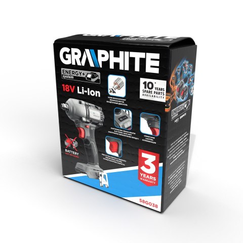 Klucz udarowy bezszczotkowy Energy+ 18V, 450Nm, bez akumulatora