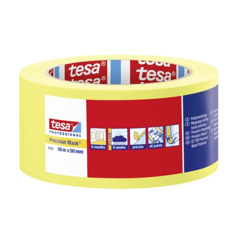 Taśma malar.precyz.extra cienka 0.09mm washi 50m:50mm,żół Taśma malar.precyz.extra cienka 0.09mm washi 50m:50mm,żół