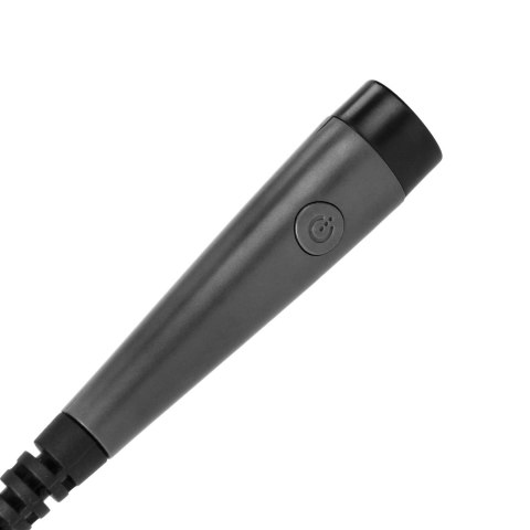 Latarka LED na szyję z akumulatorem Li-po 1000mAh, wybór barwy światła, szara