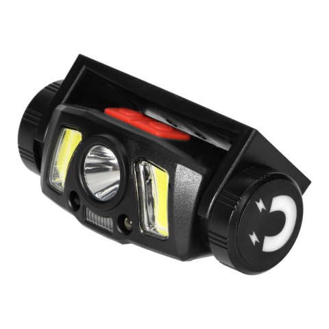 Latarka czołowa/światło rowerowe LED COB + XPG z akumulatorem Li-ion 1200mAh, czujnik ruchu