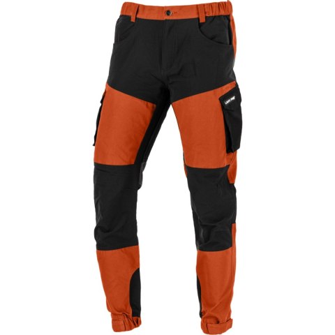 Spodnie z elementami stretch ceglasto-czarne, "s", ce, lahti