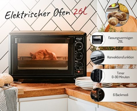 AD 6023 Piekarnik elektryczny 26l