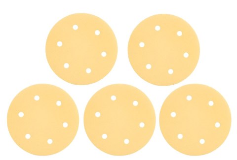 Papier ścierny na rzep 225 mm, K180, 5 szt., z 6 otworami do szlifierki 59G264, 59G265