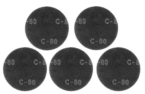 Siatka ścierna na rzep 180 mm, K80, 5 szt. do szlifierki 59G263